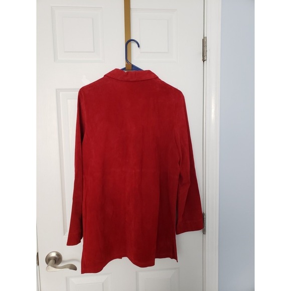 Kim Rogers Womans  Leather Jacket Size Small Red - Picture 2 of 3